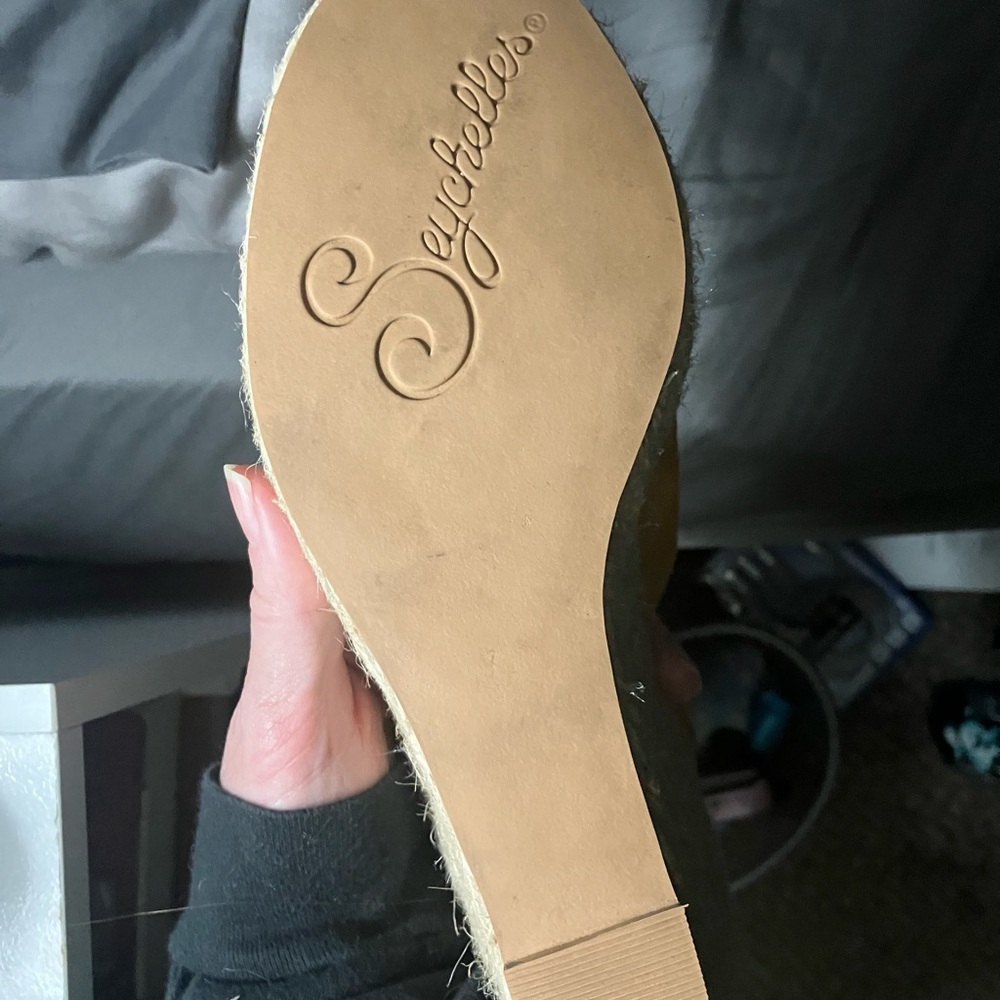 Seychelles Mustard Suede Espadrille Wedge - Picture 4 of 8